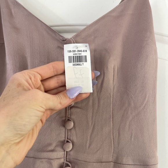 Abercrombie & Fitch Button Front Midi Slip Dress - XXS T - Picture 4 of 4
